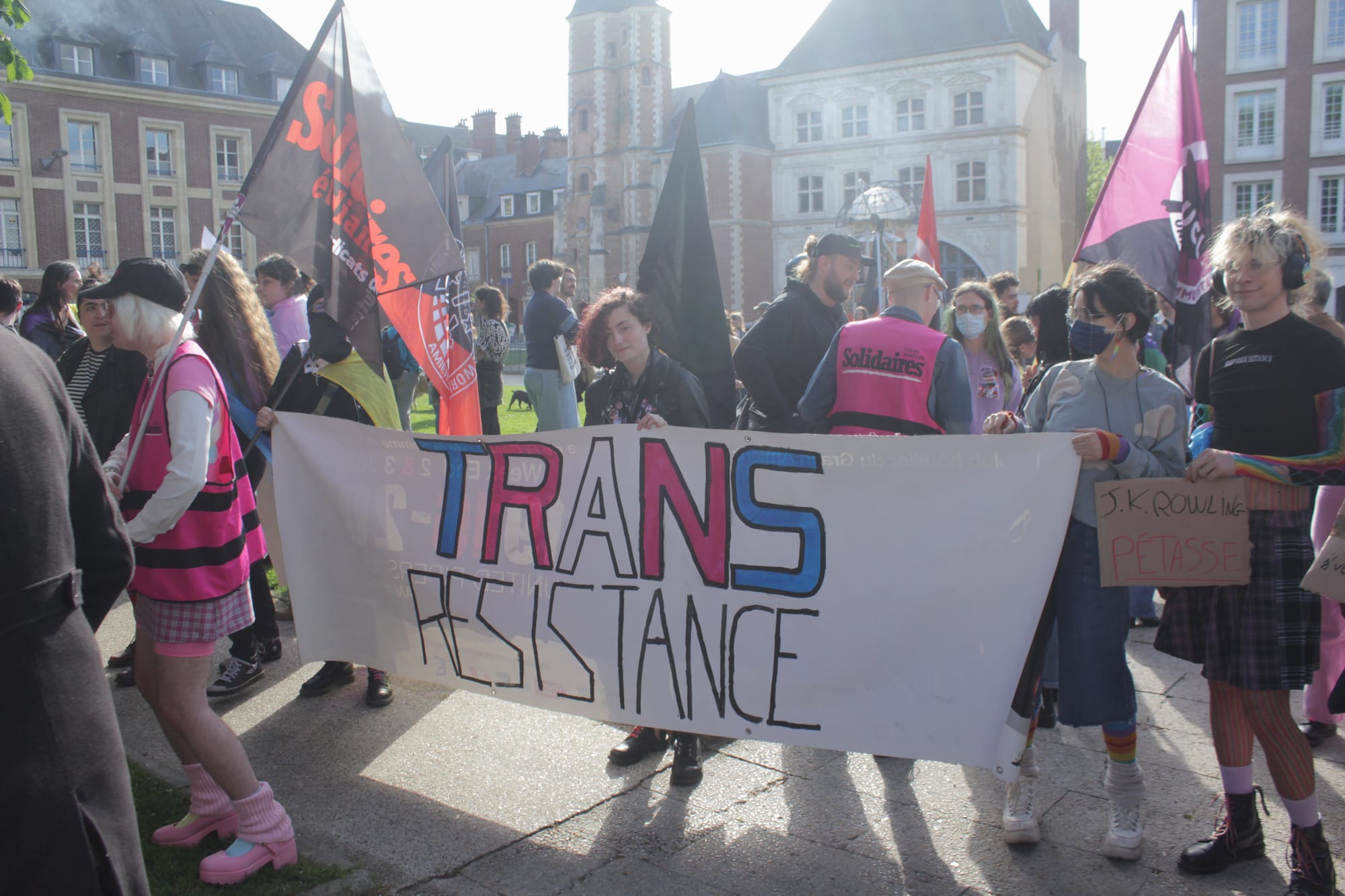 Amiens IWW is in the Streets for Trans Rights