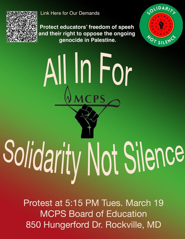A Call to Action from Solidarity, not Silence!